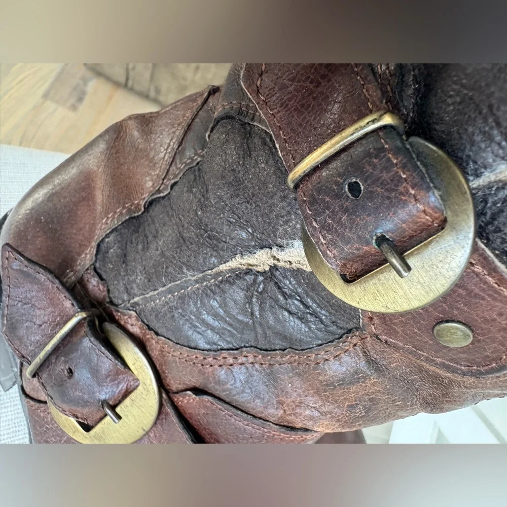 Manas Design Brown Leather Winter Boots Size 37 Made in Italy